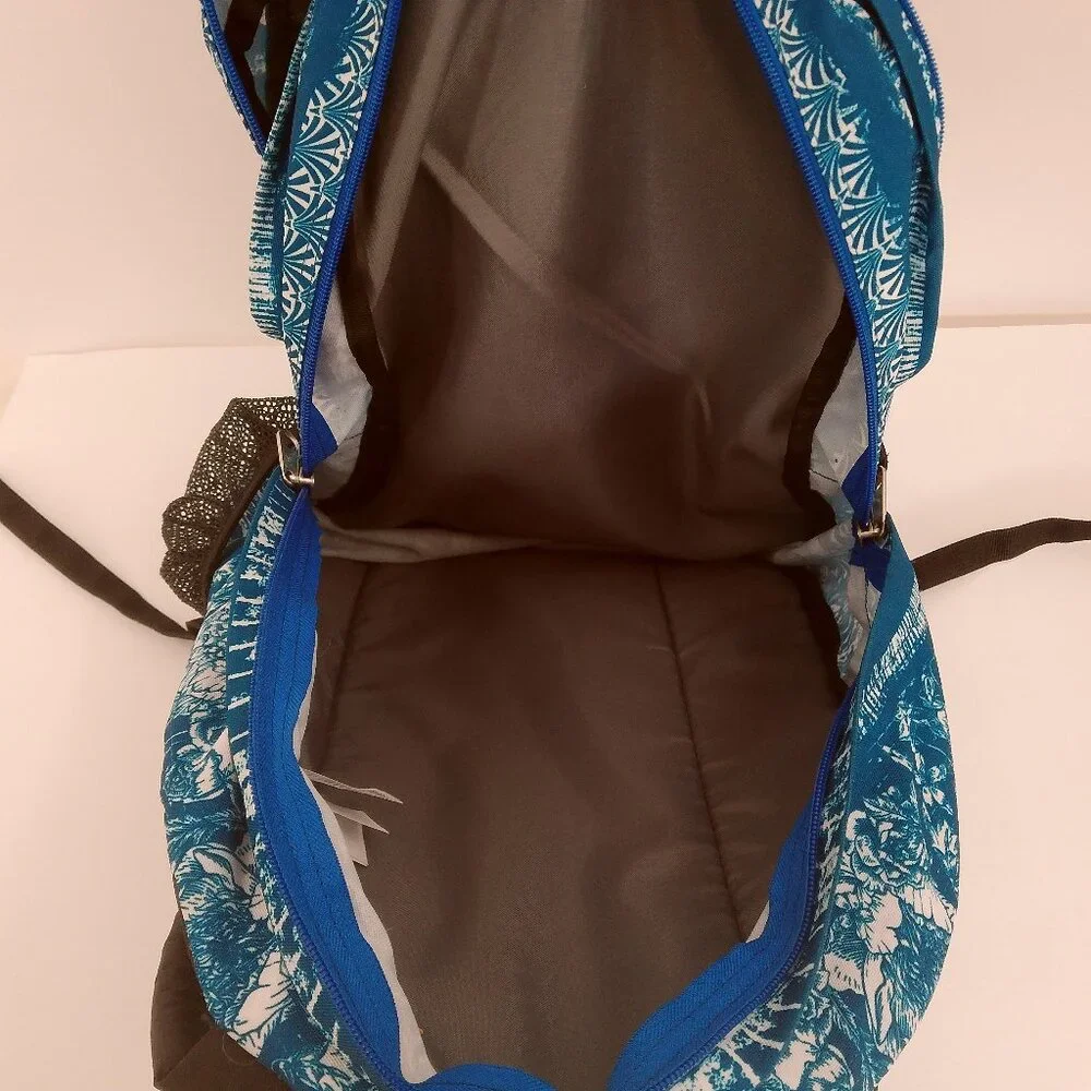 JANSPORT Superbreak Backpack Big Student Midnight Sky Floral Stripe Water Repel - Picture 11 of 15